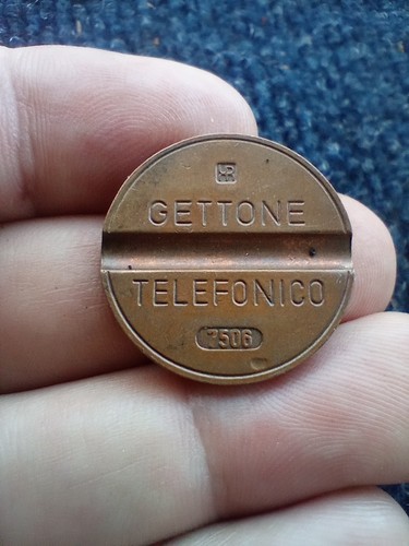Vintage italian phone token - vintage,